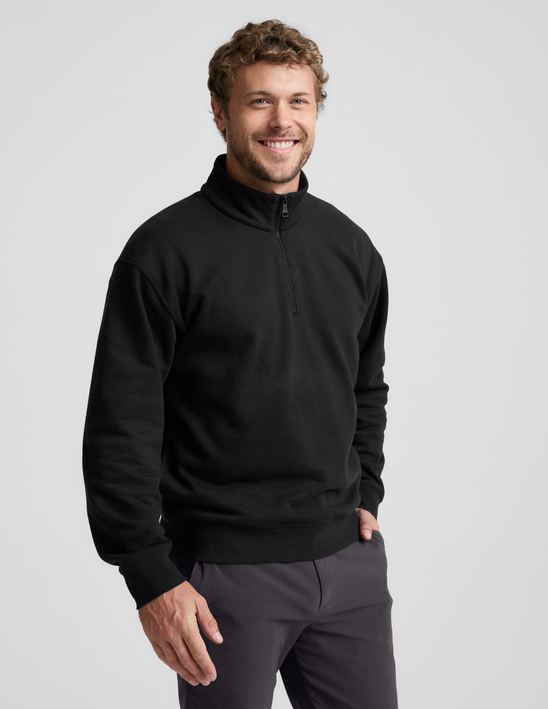 Beyond Yoga LuxeFleece Mens Half Zip Pullover