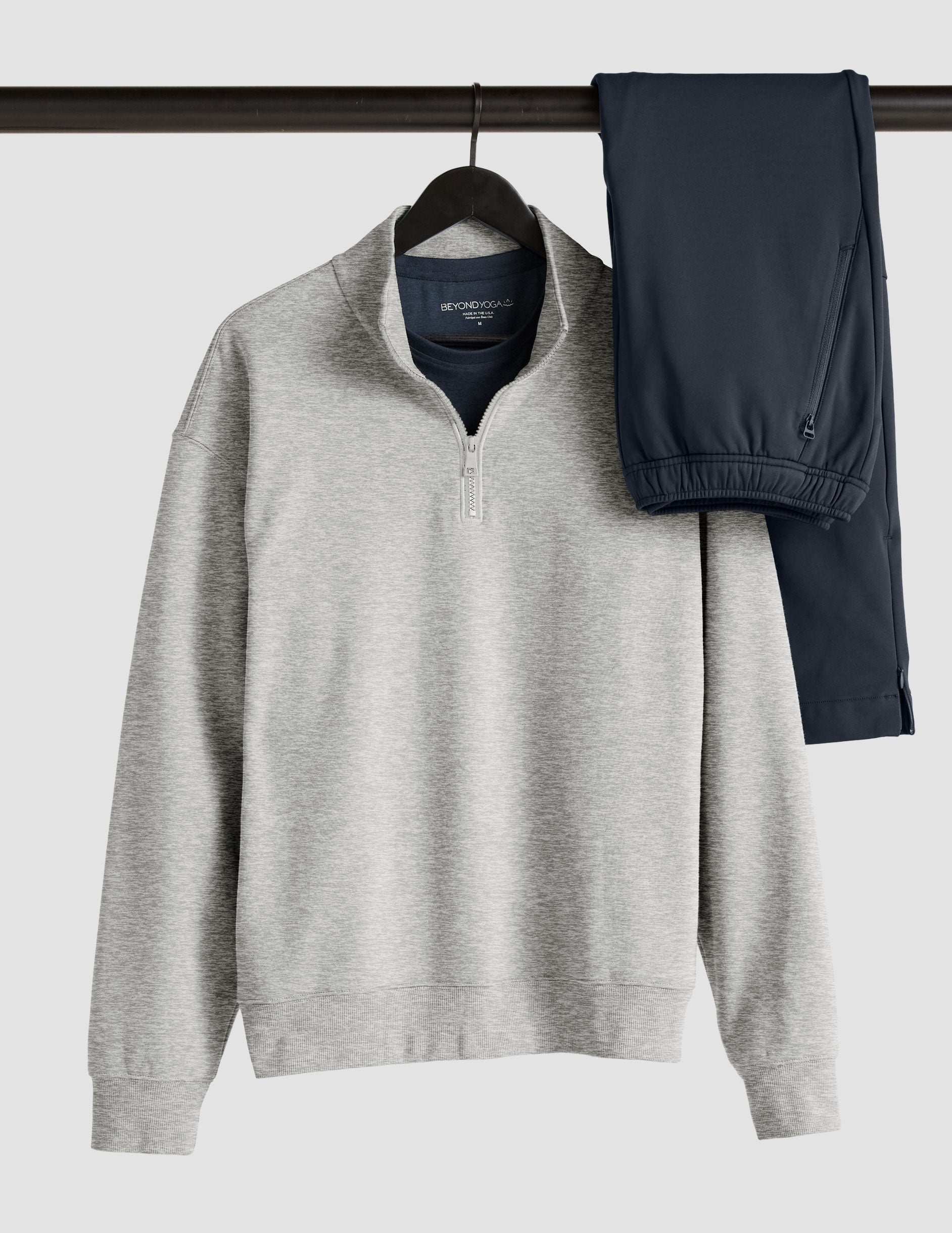Beyond Yoga LuxeFleece Mens Half Zip Pullover