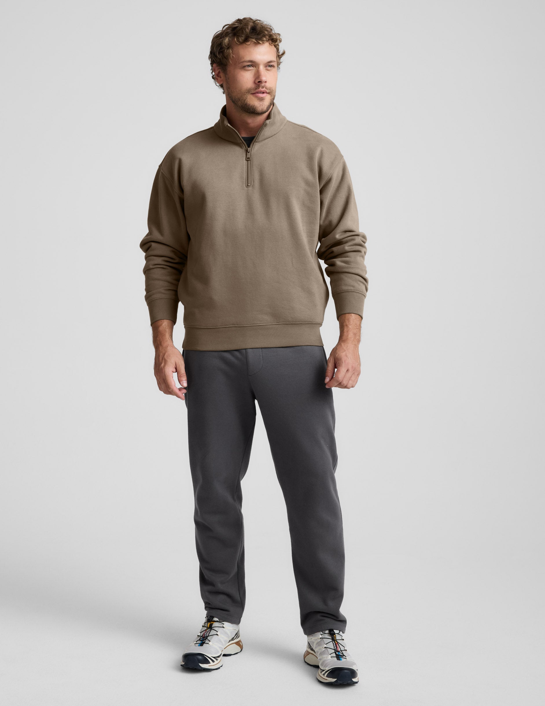 Beyond Yoga LuxeFleece Mens Half Zip Pullover