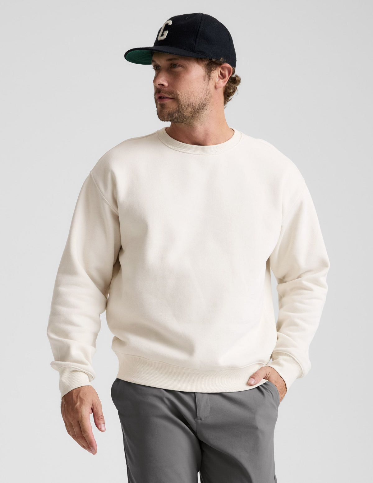 Beyond Yoga LuxeFleece Mens Crewneck Pullover