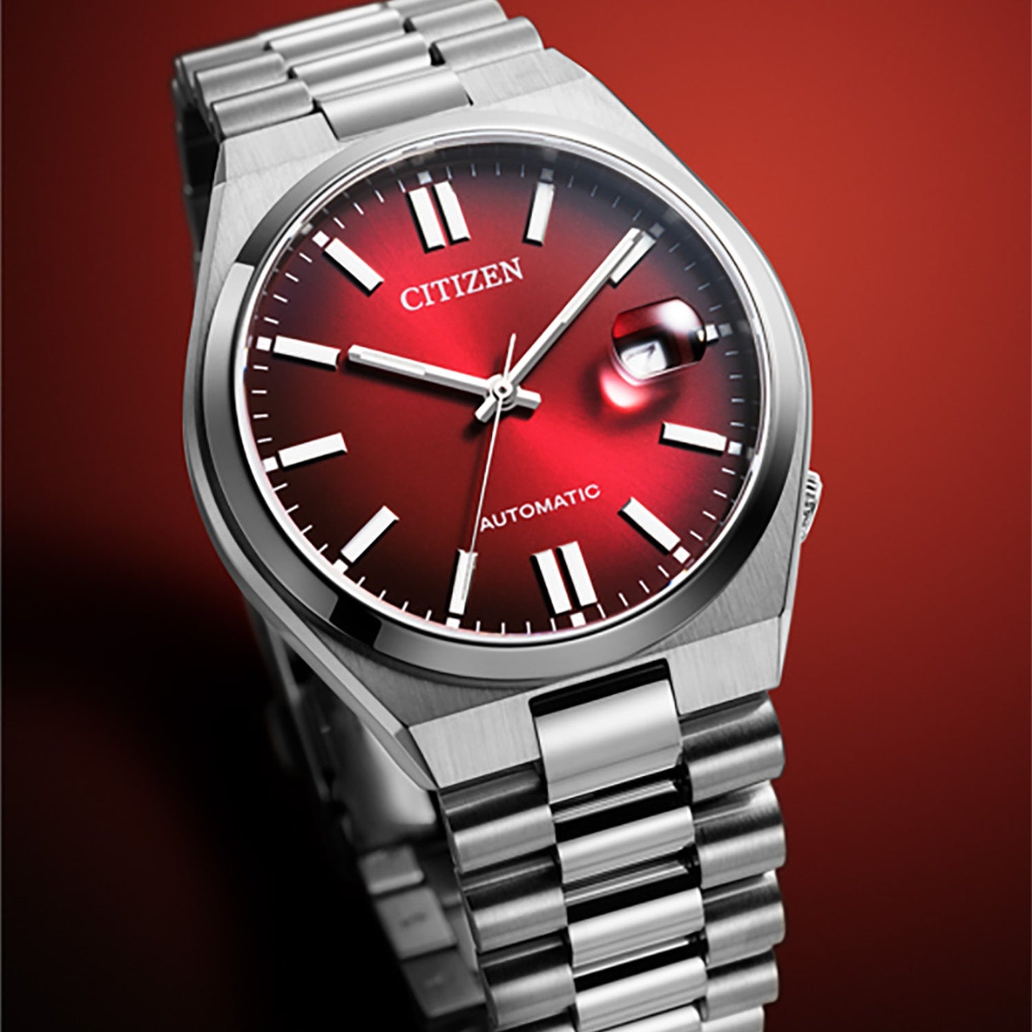Citizen Tsuyosa Men Automatic Red Dial Analog Stainless Steel Nj0150-56W