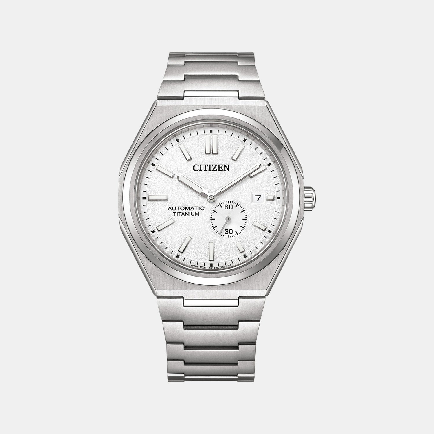 Citizen Zenshin Men Automatic White Dial Analog Titanium Watch Nj0180-80A
