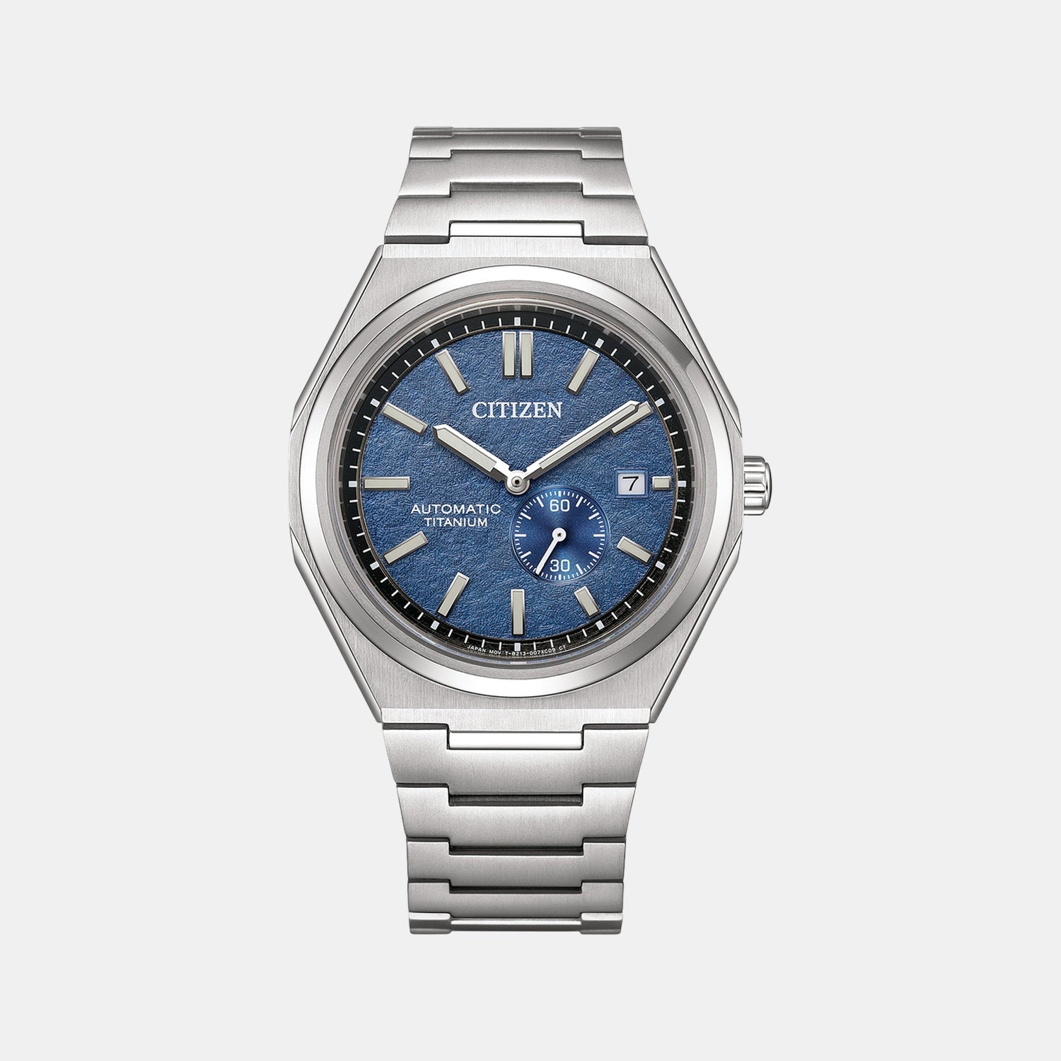 Citizen Zenshin Men Automatic Blue Dial Analog Titanium Watch Nj0180-80L