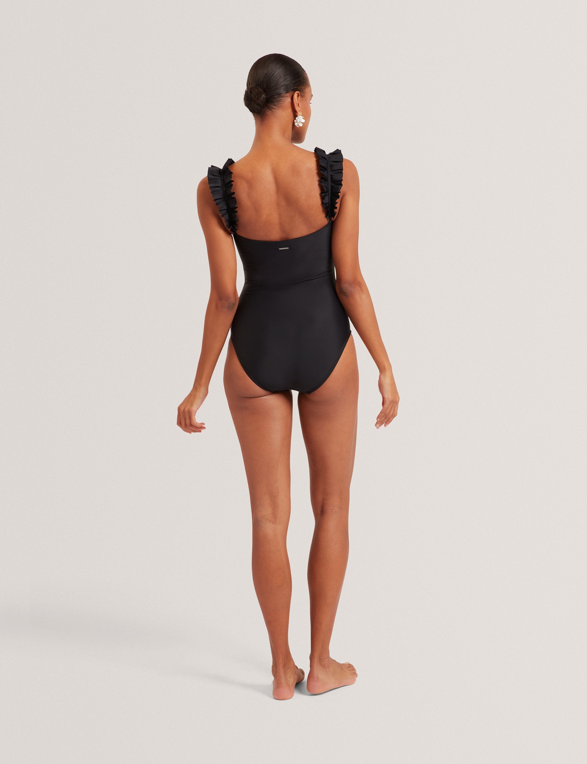 Ted Baker Eveeia Ruffled Strap Square Neck Swimsuit Women's
