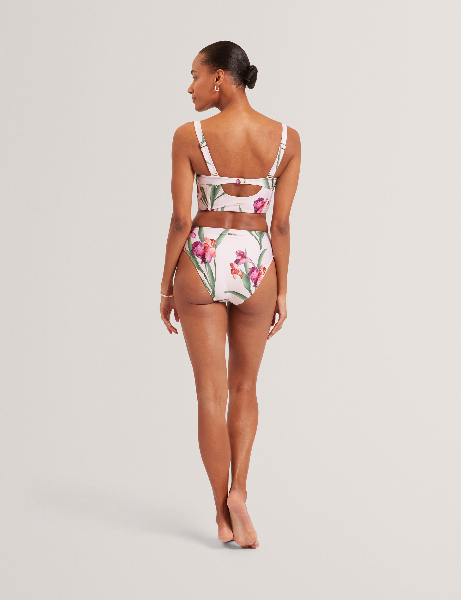 Ted Baker Avelea Floral Print High Waisted Bikini Bottoms Women's
