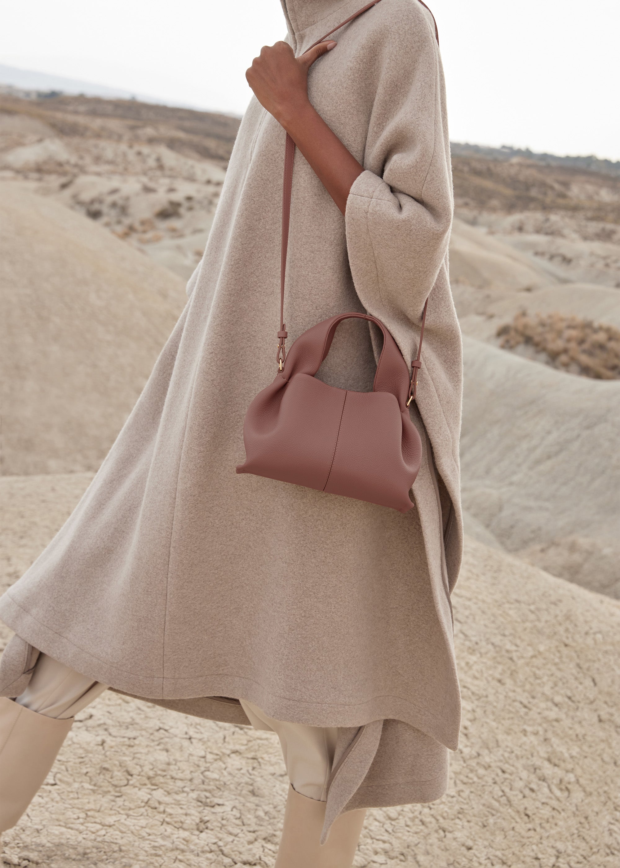 Polene Numero Neuf Mini Textured Blush