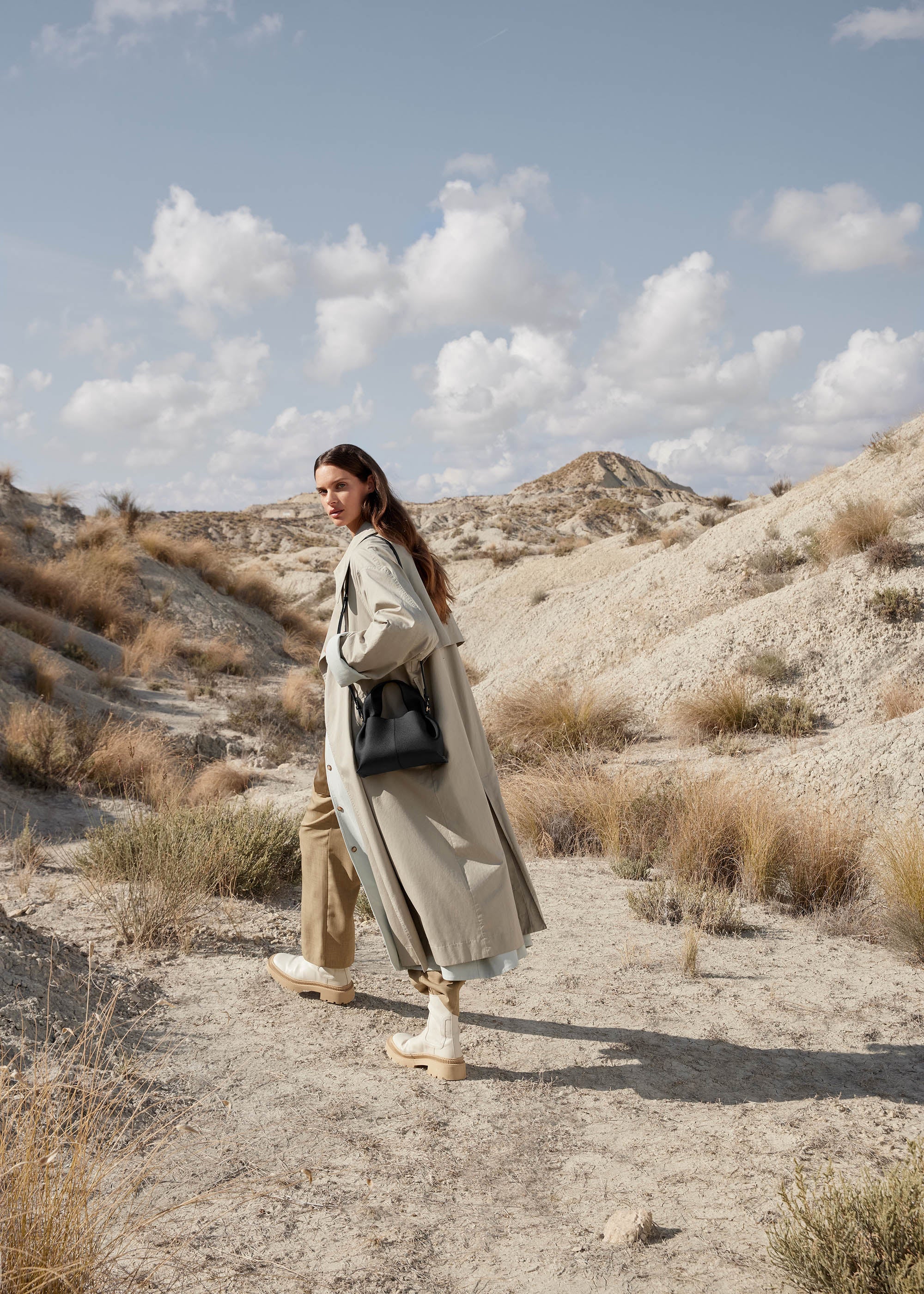 Polene Numero Neuf Mini Textured Black