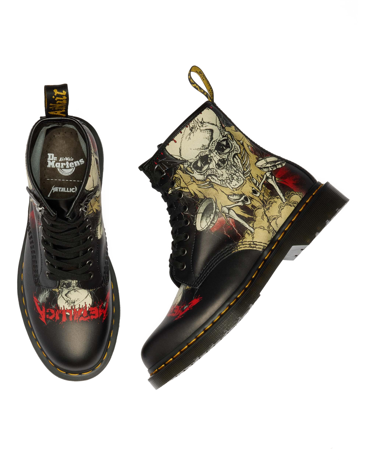 Dr Martens 1460 Metallica Skull Lightning - White+Multi