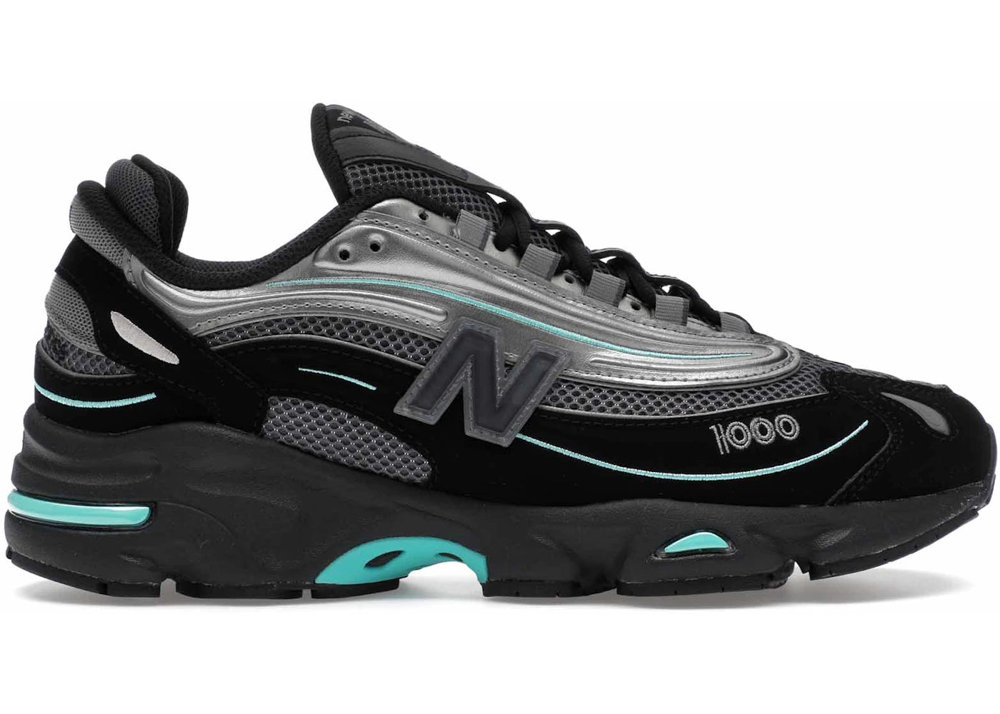 new balance 1000 black teal