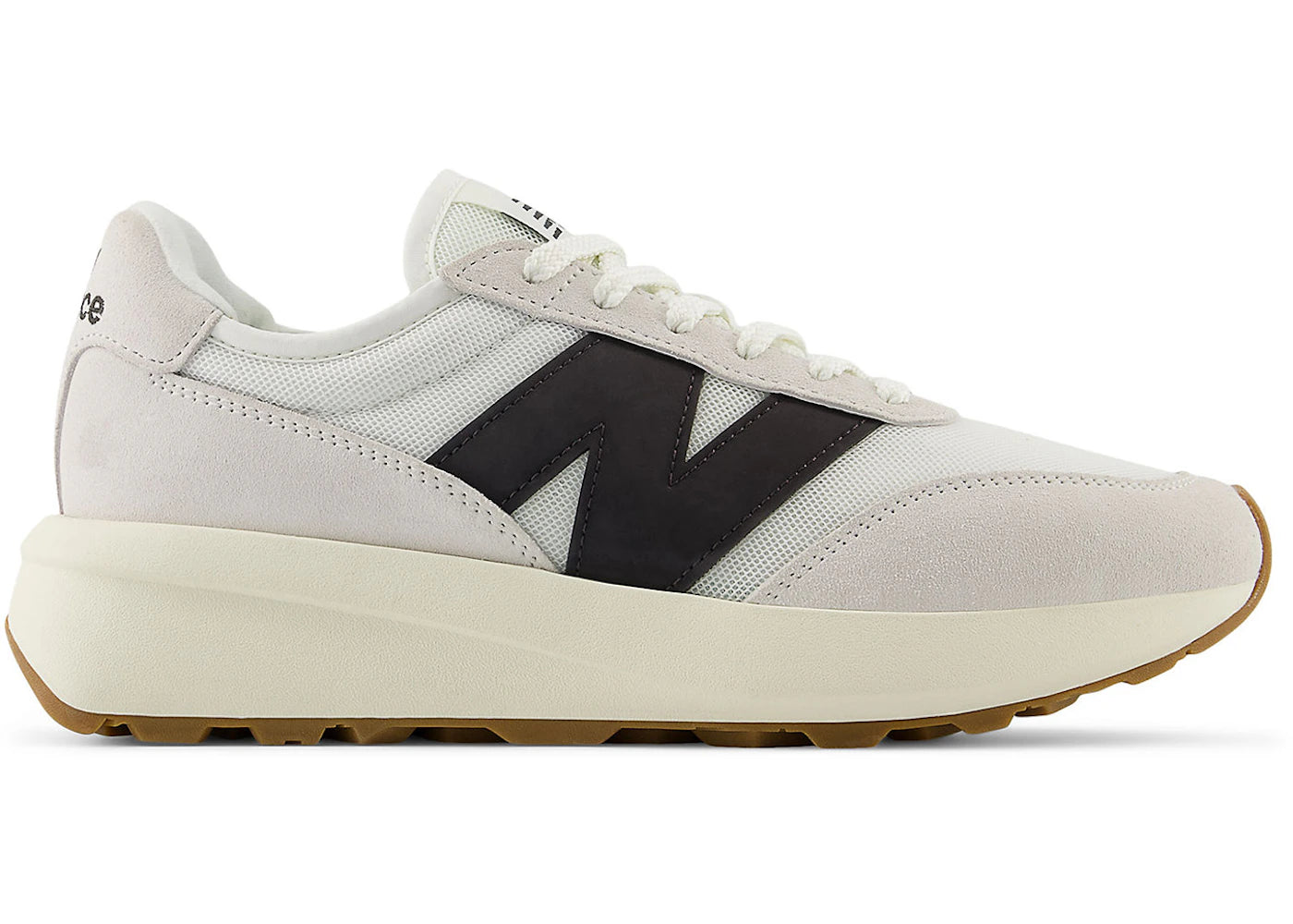 New Balance 370 Sea Salt Black Cement Gum
