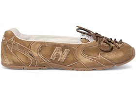 New Balance 530 Sl Délavé Suede Ballerinas Miu Miu Cinnamon Womens