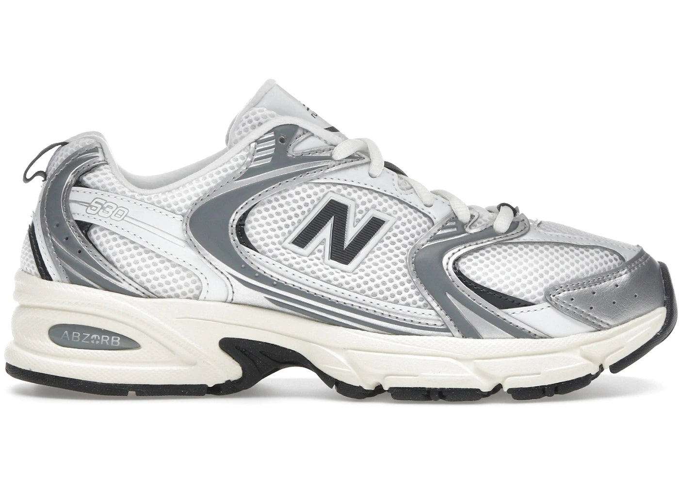 New Balance 530 Silver Metallic Black Cement