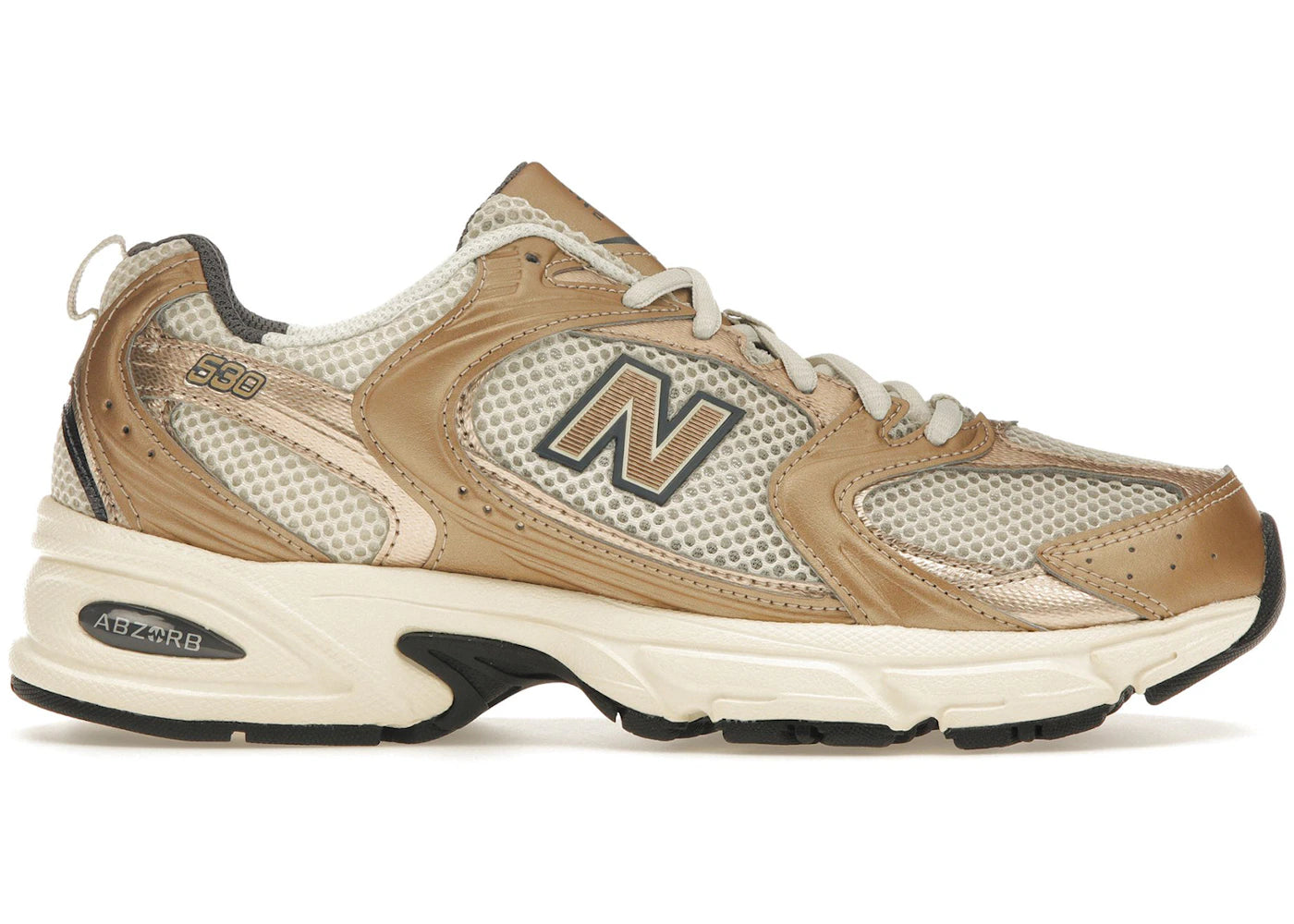 new balance 530 turtledove gold metallic