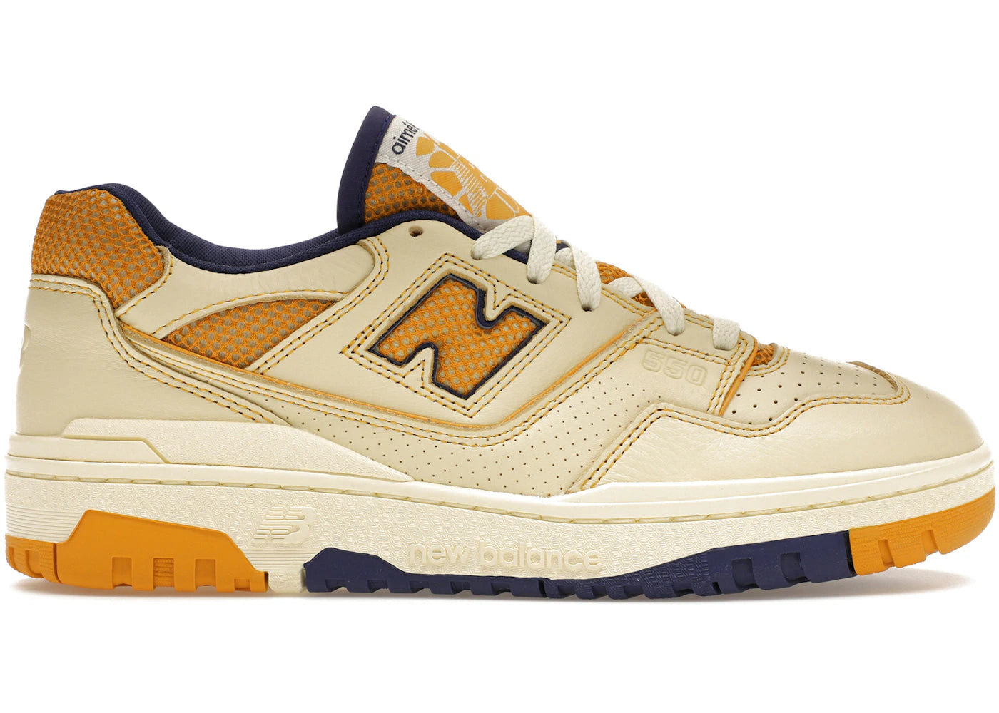 new balance 550 aime leon dore masaryk community gym yellow
