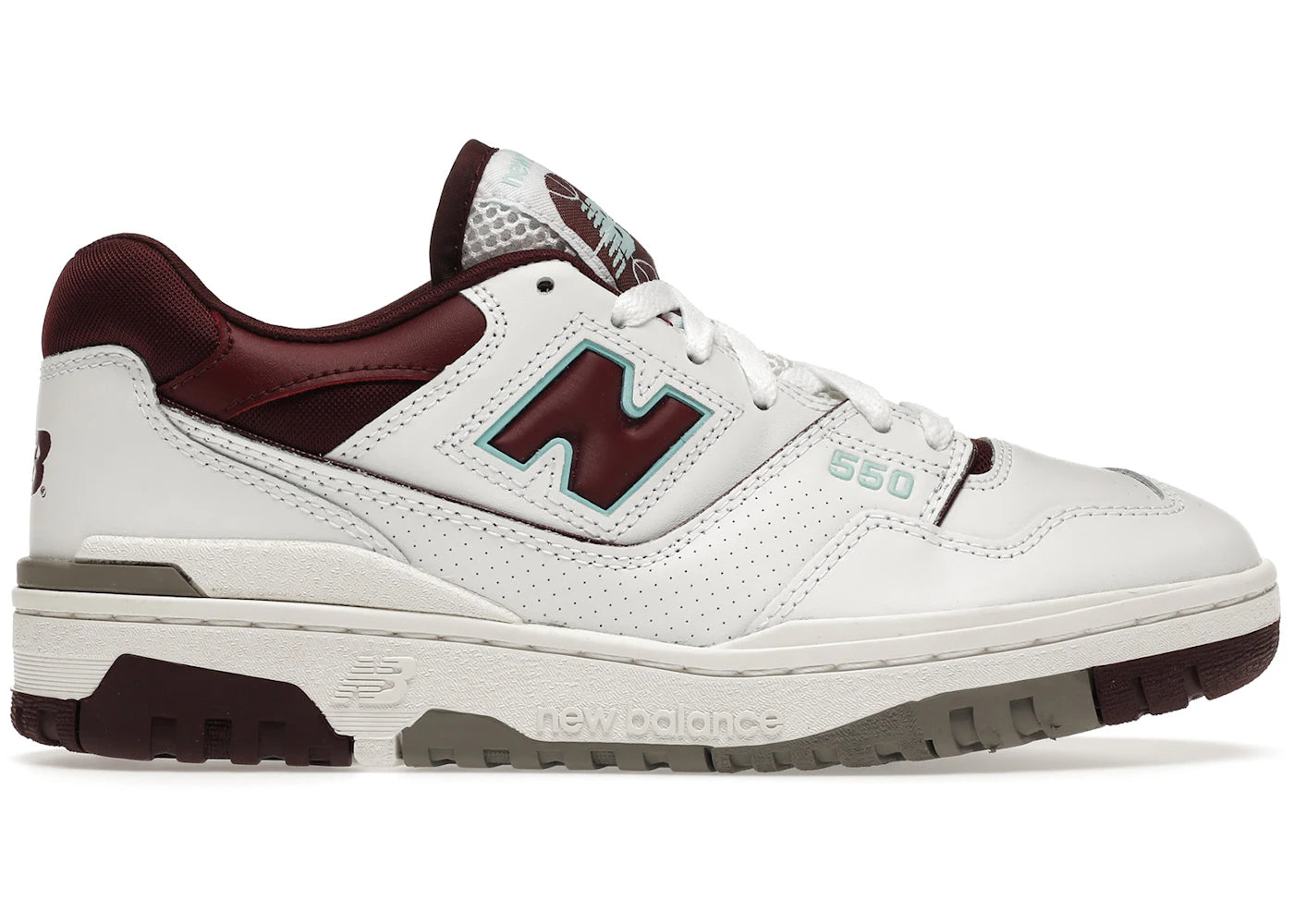 new balance 550 burgundy cyan