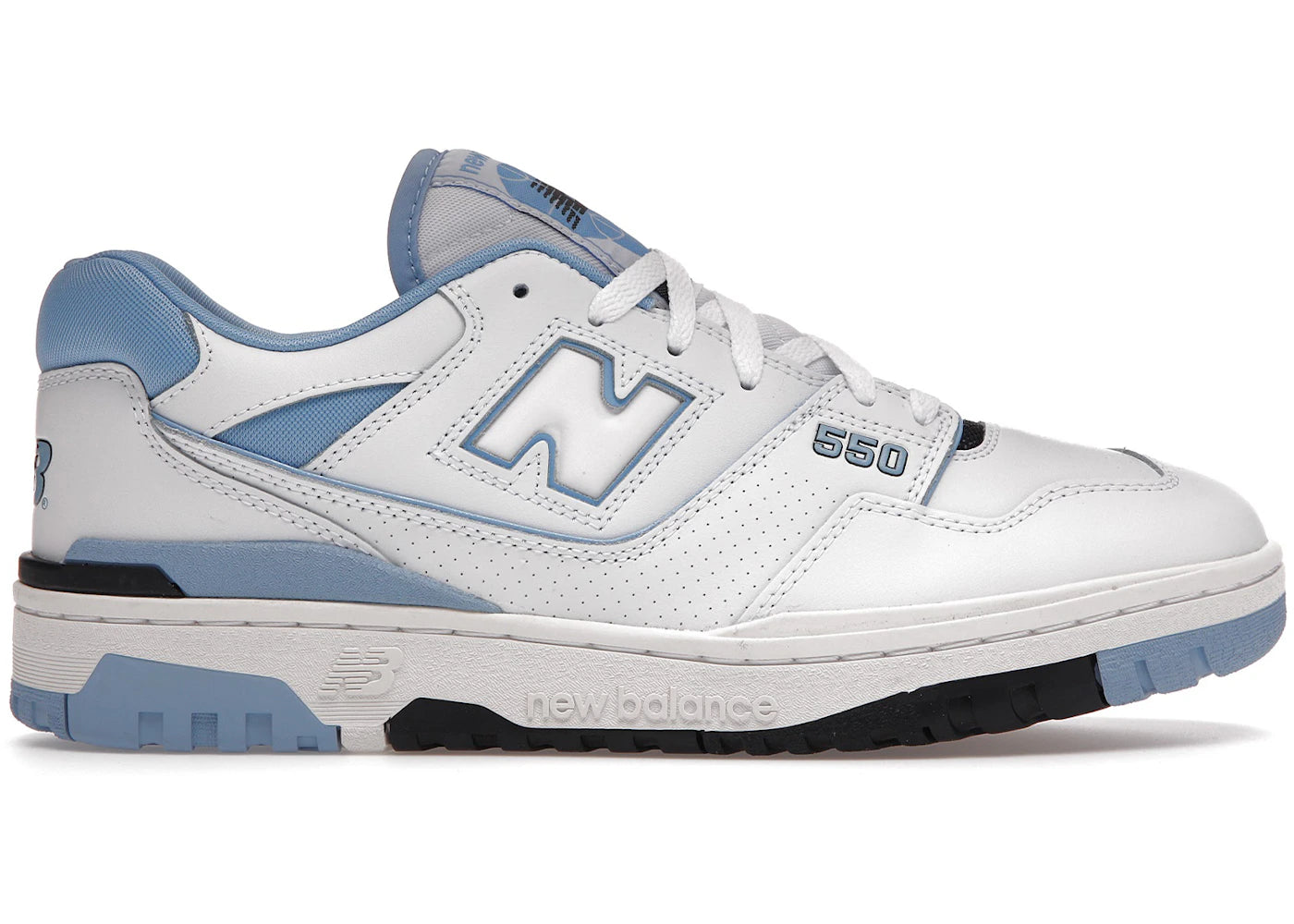 new balance 550 unc white university blue