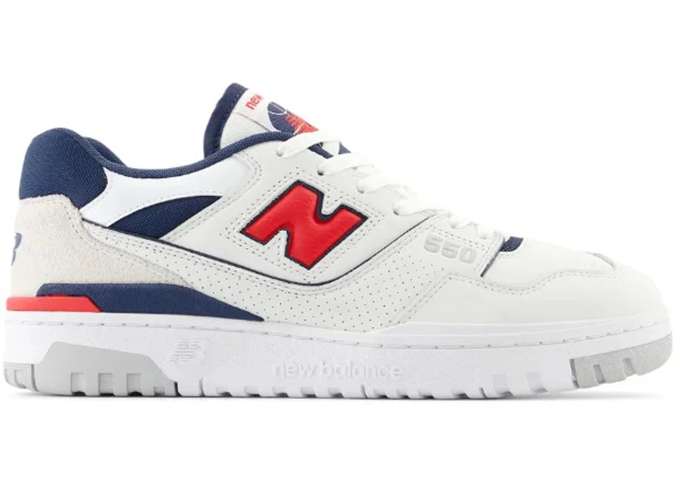 New Balance 550 White Navy Red