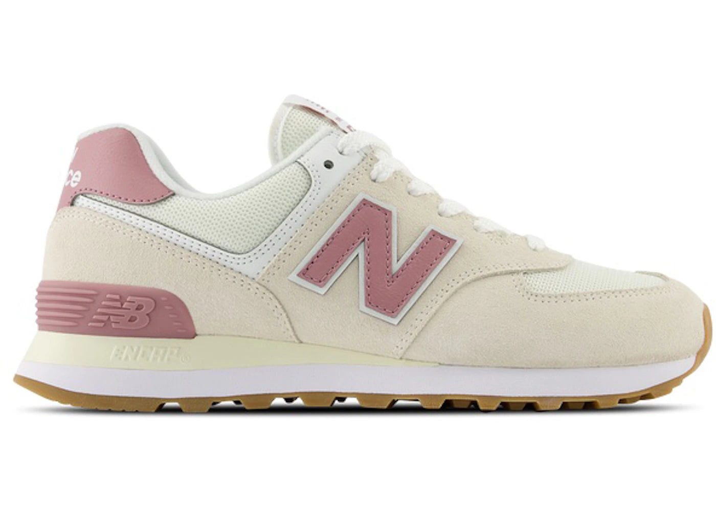 New Balance 574 Beige White Pink (Women'S)