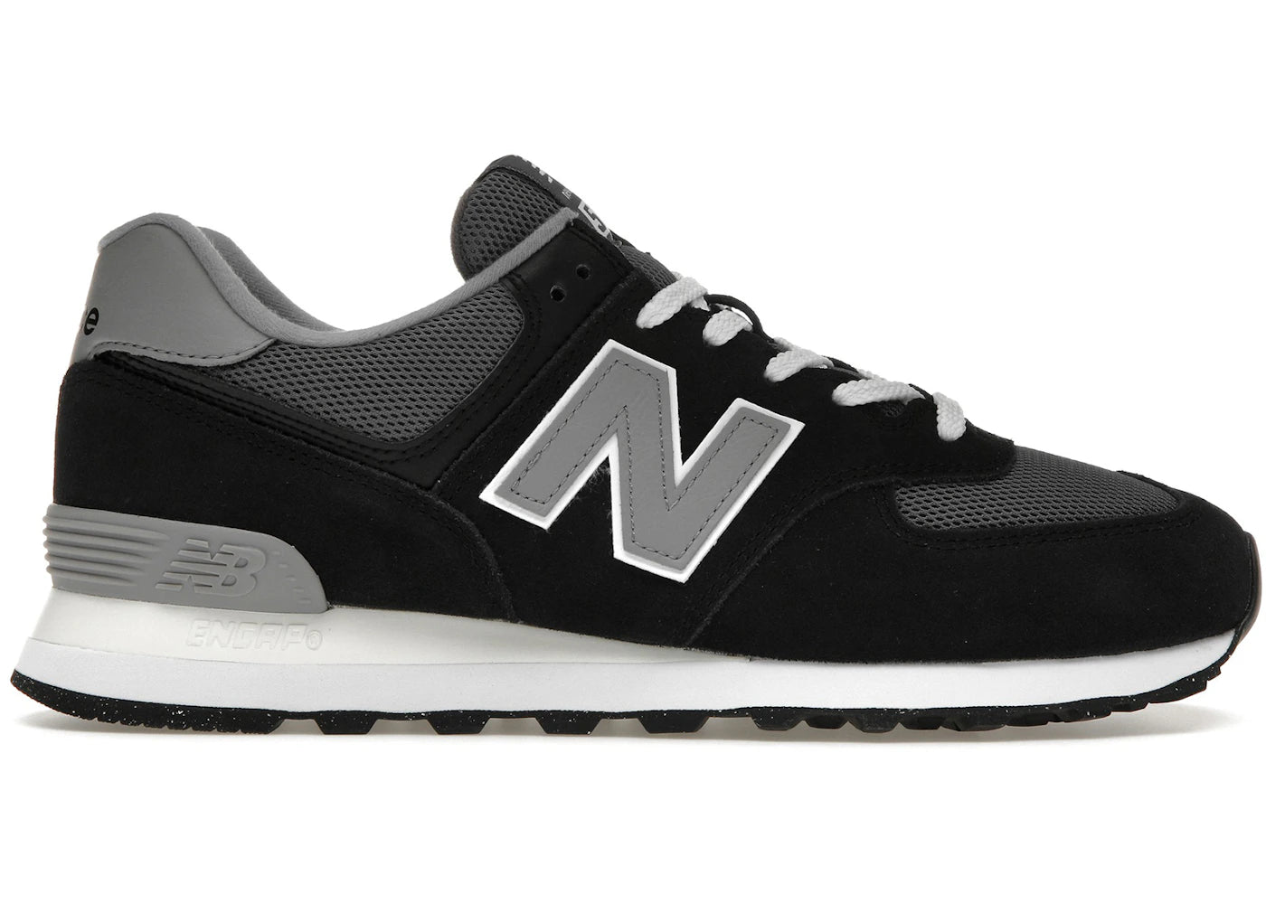 new balance 574 black white grey