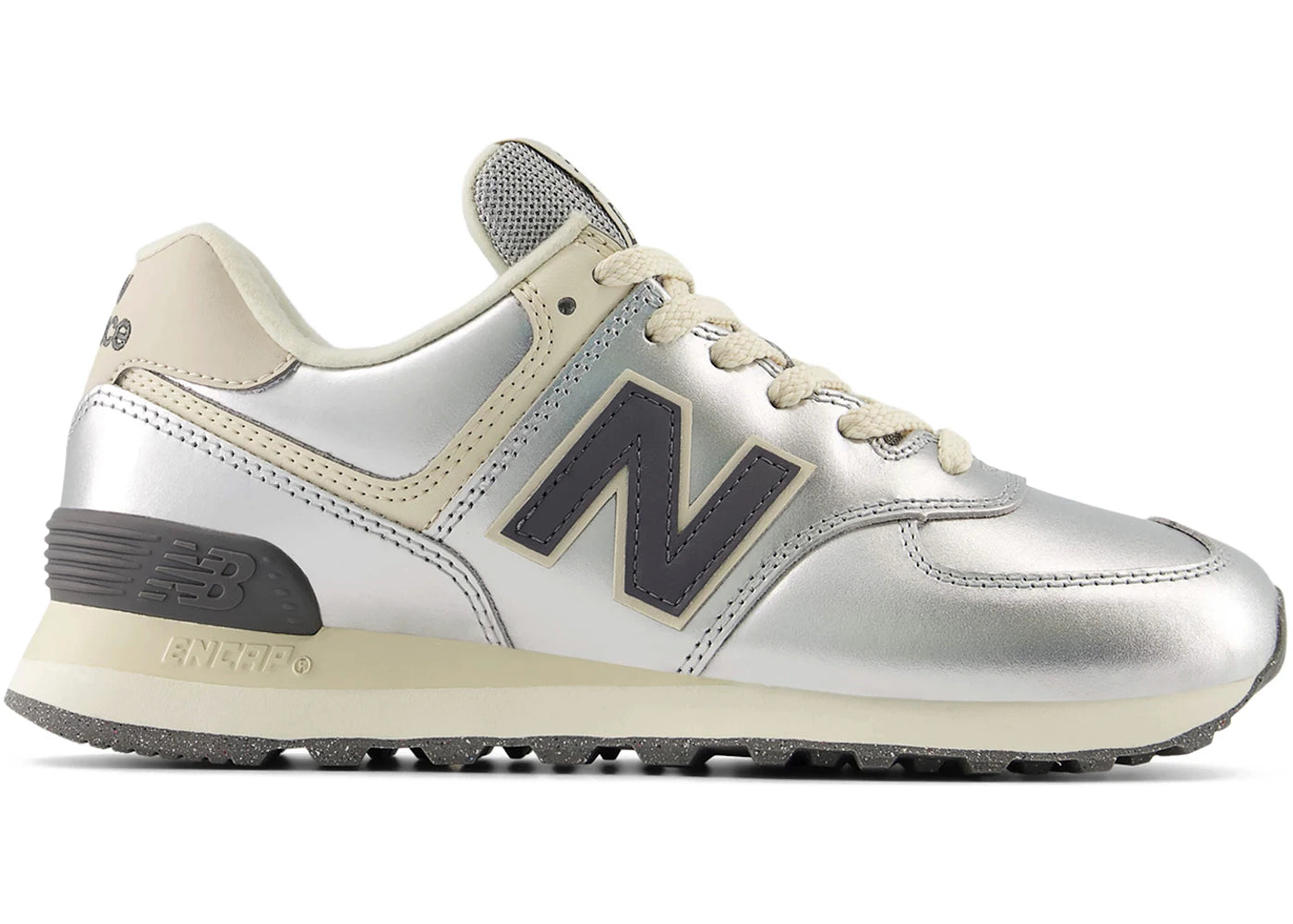 New Balance 574 Metallic Silver Artic Grey (Women'S)