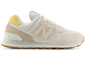 New Balance 574 Sea Salt Yellow Gum Womens