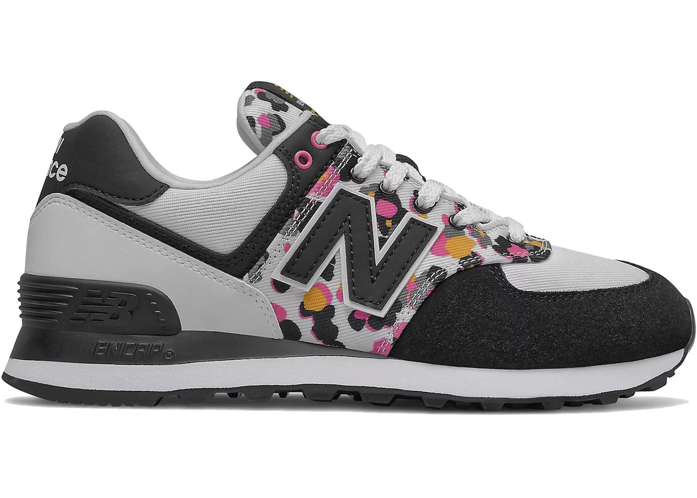 New Balance 574 White Black Camo (Women'S)