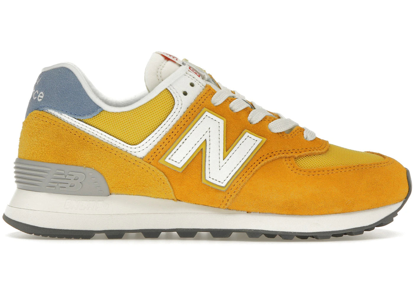 New Balance 574 Yellow Light Blue (Women'S)