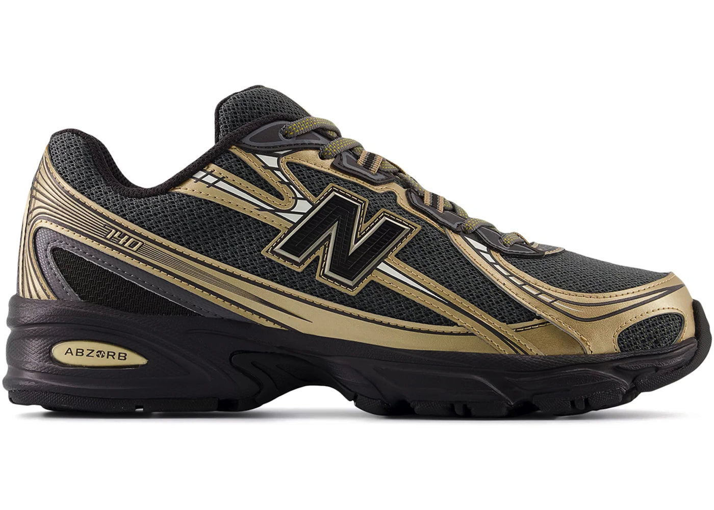 New Balance 740V2 Black Castlerock Gold Metallic
