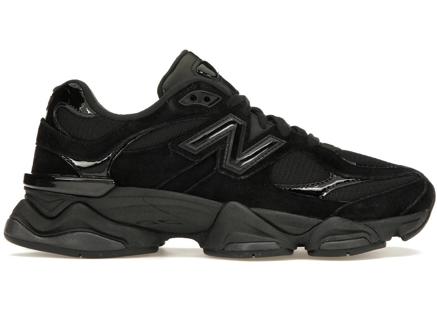 new balance 9060 triple black patent