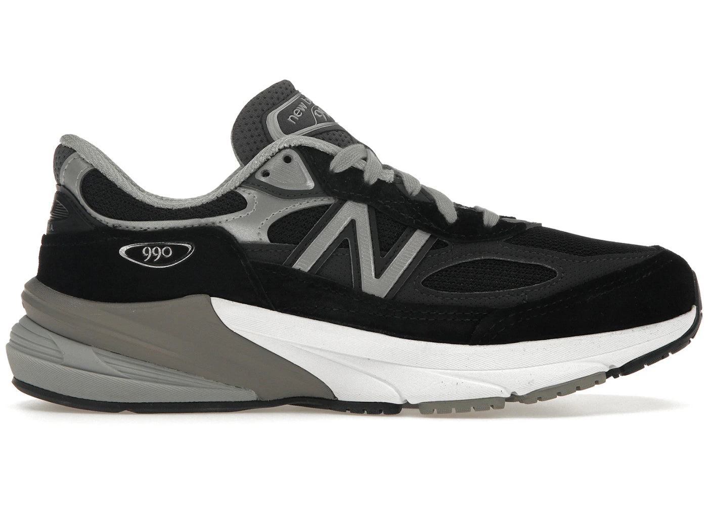 new balance 990v6 miusa black grey white (women's)