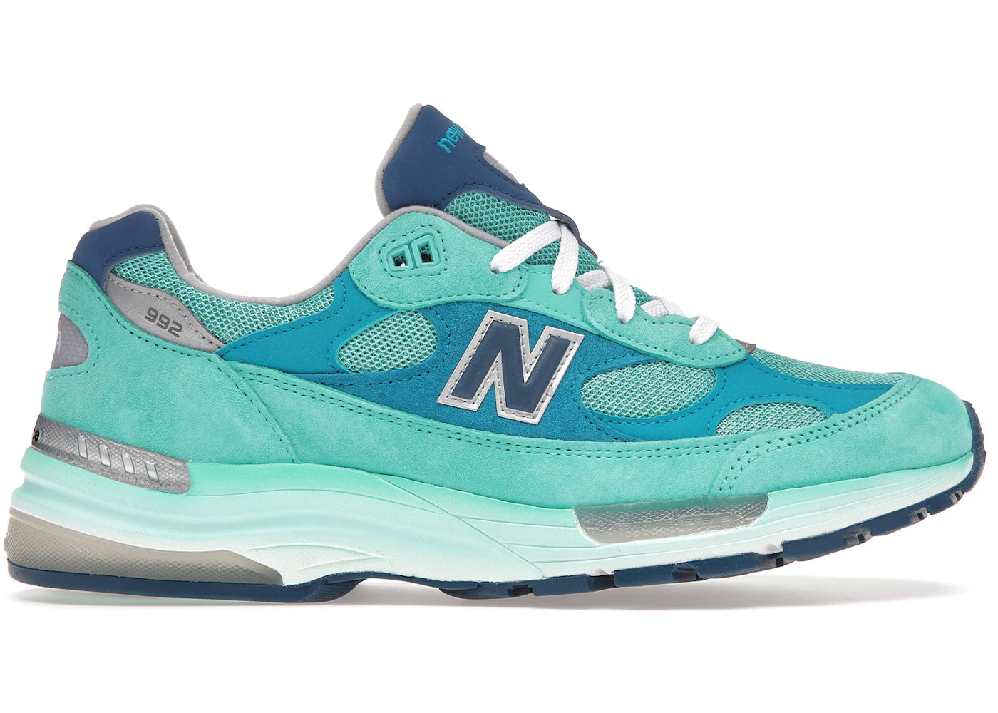 new balance 992 miusa blue silver metallic