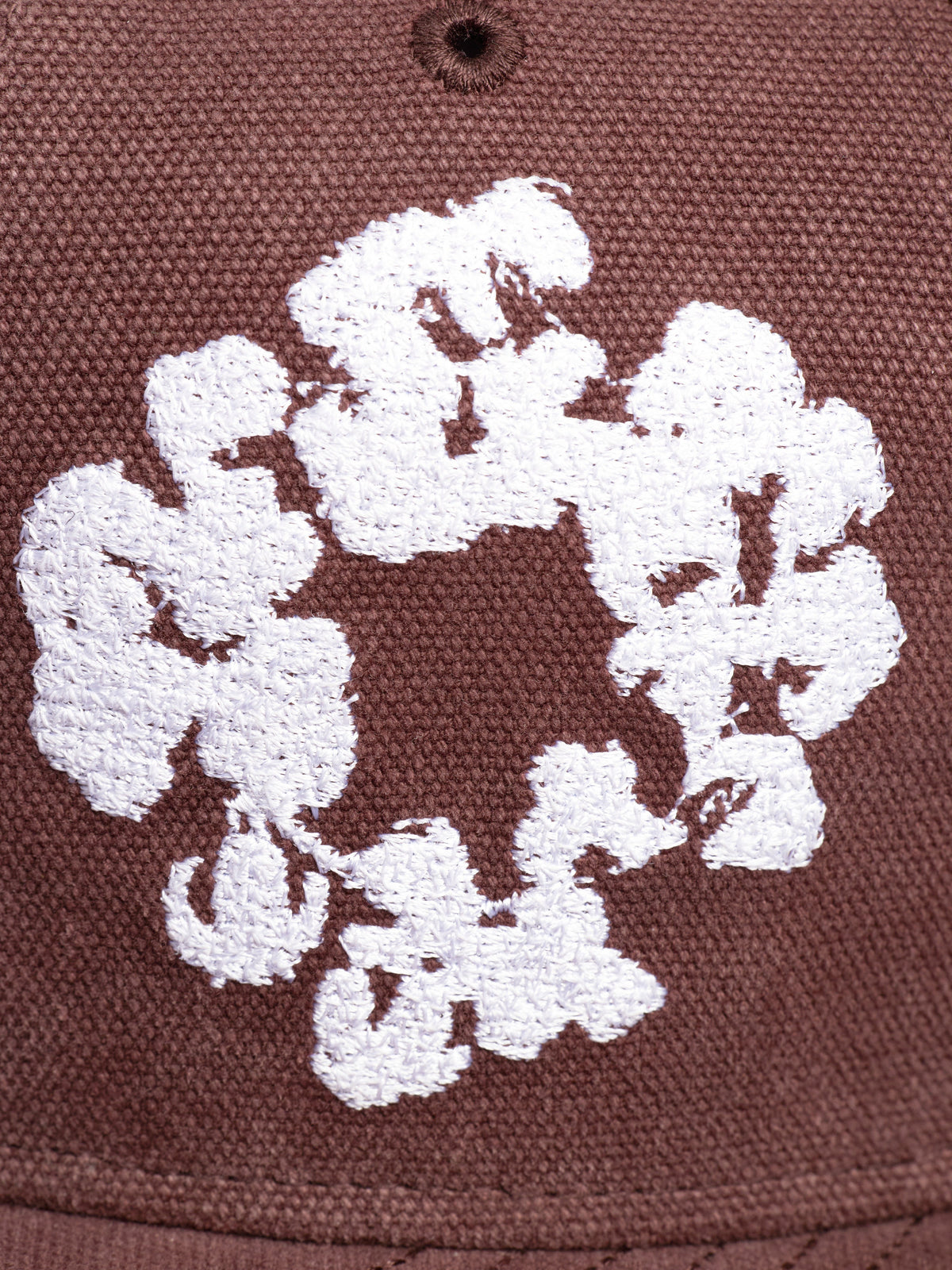Denim Tears Cotton Wreath New Era 59fifty Canvas Fitted Cap Washed Brown