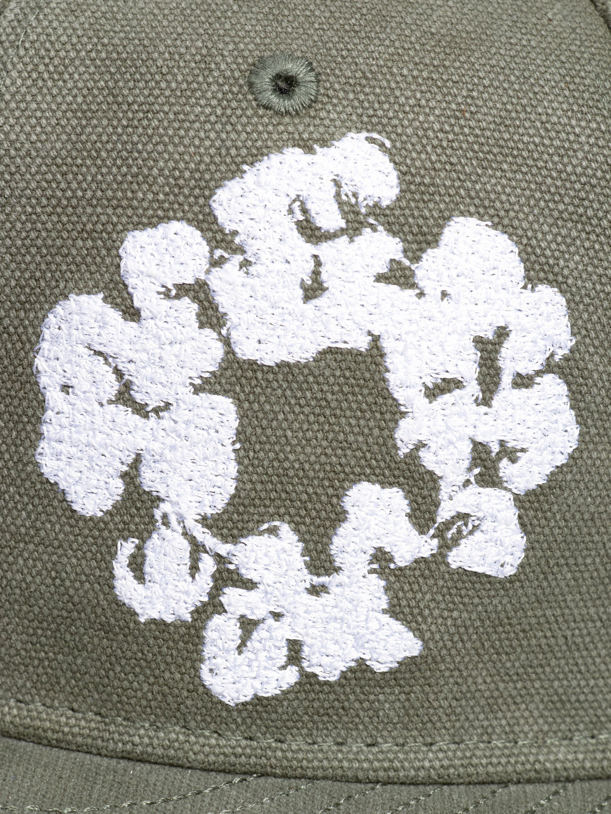 Denim Tears Cotton Wreath New Era 59fifty Canvas Fitted Cap Washed Olive