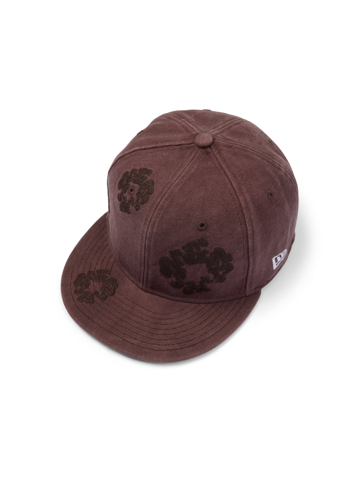 Denim Tears Mono Wreath New Era 59fifty Fitted Cap Washed Brown