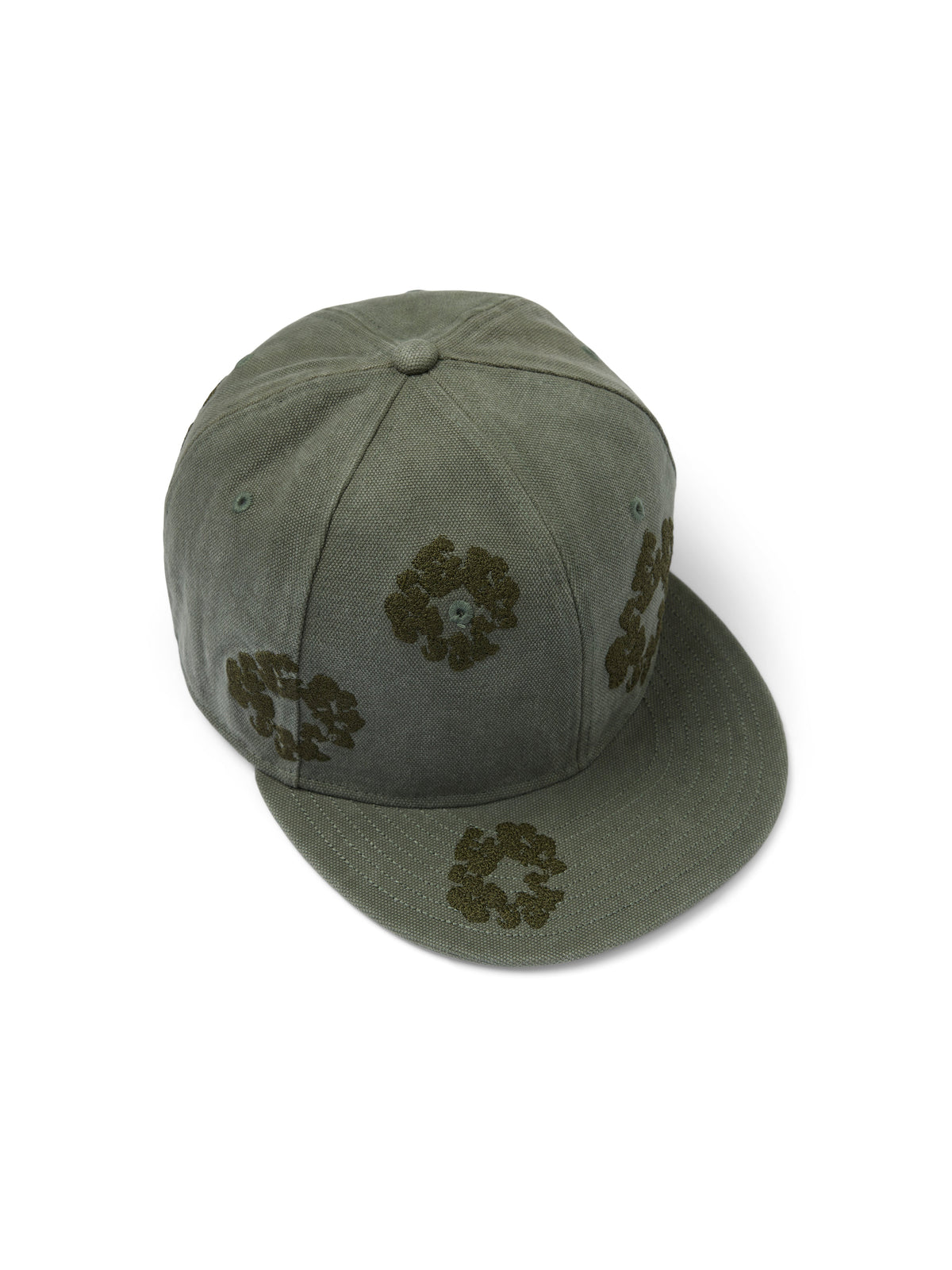 Denim Tears Mono Wreath New Era 59fifty Fitted Cap Washed Olive