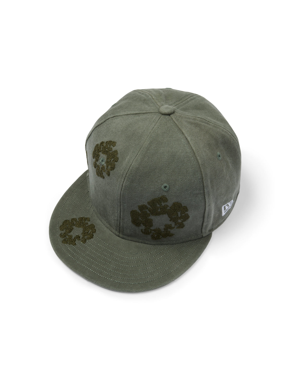 Denim Tears Mono Wreath New Era 59fifty Fitted Cap Washed Olive