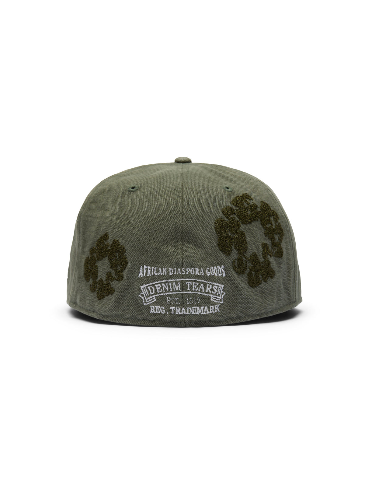 Denim Tears Mono Wreath New Era 59fifty Fitted Cap Washed Olive