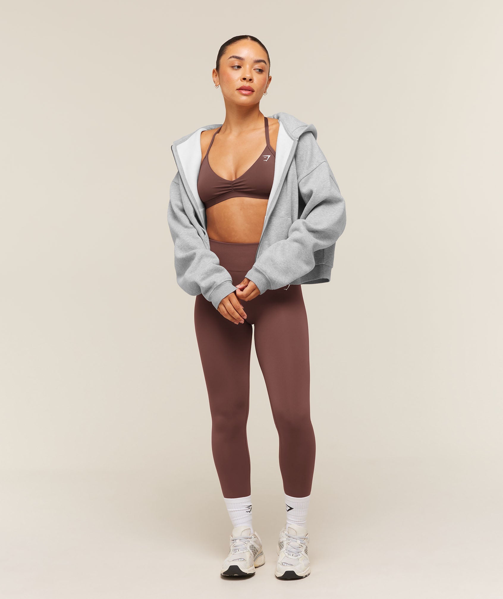 Women's Gymshark Minimal Sports Bra 2.0 Espresso Brown