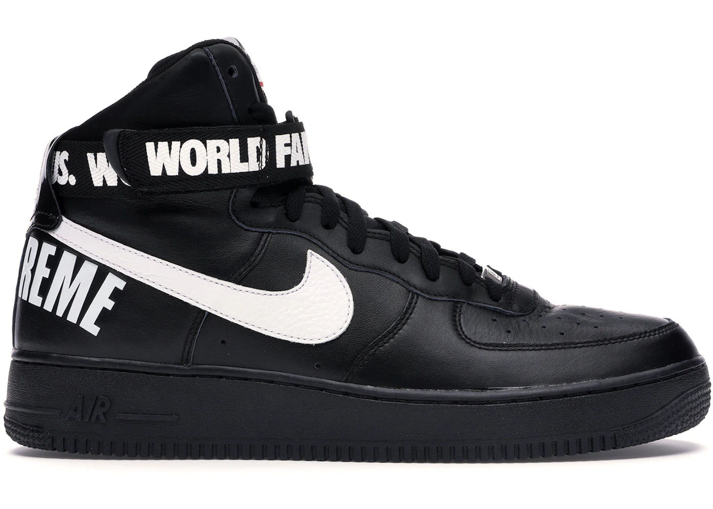 nike air force 1 high supreme world famous black