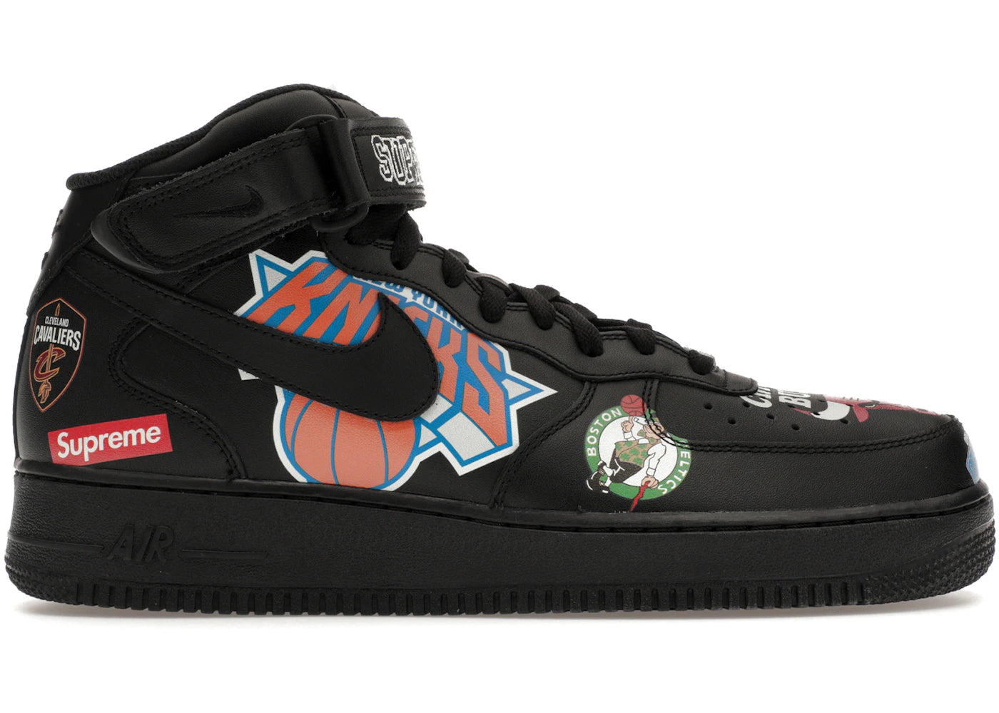 nike air force 1 mid supreme nba black
