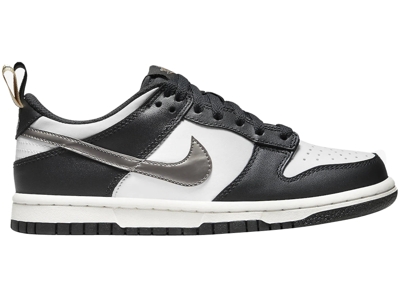Nike Dunk Low Black White Metallic (Gs)