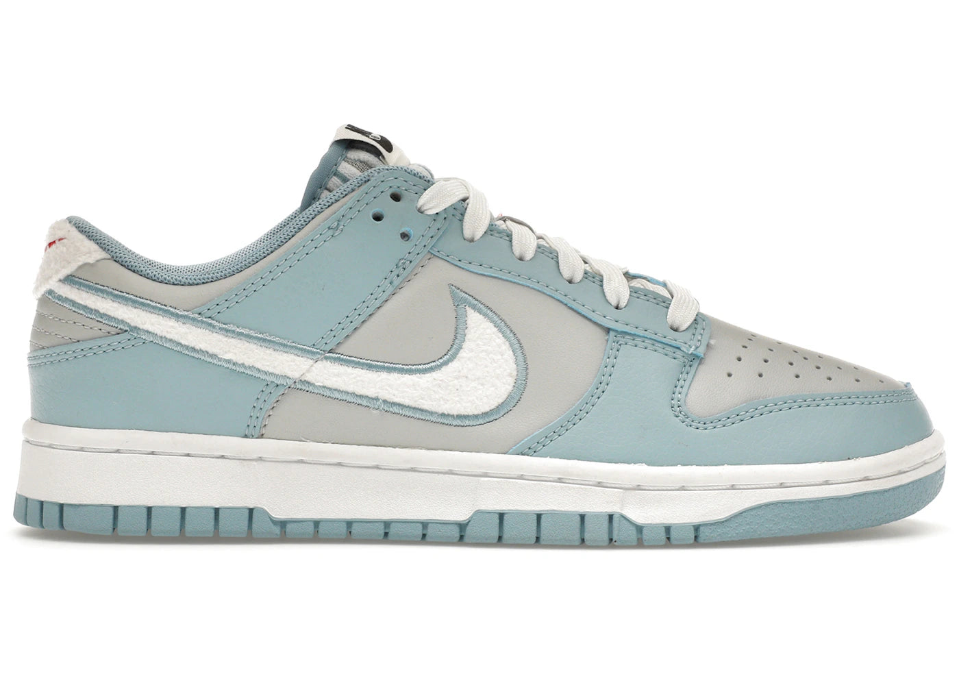 Nike Dunk Low Retro Fleece Swoosh Worn Blue