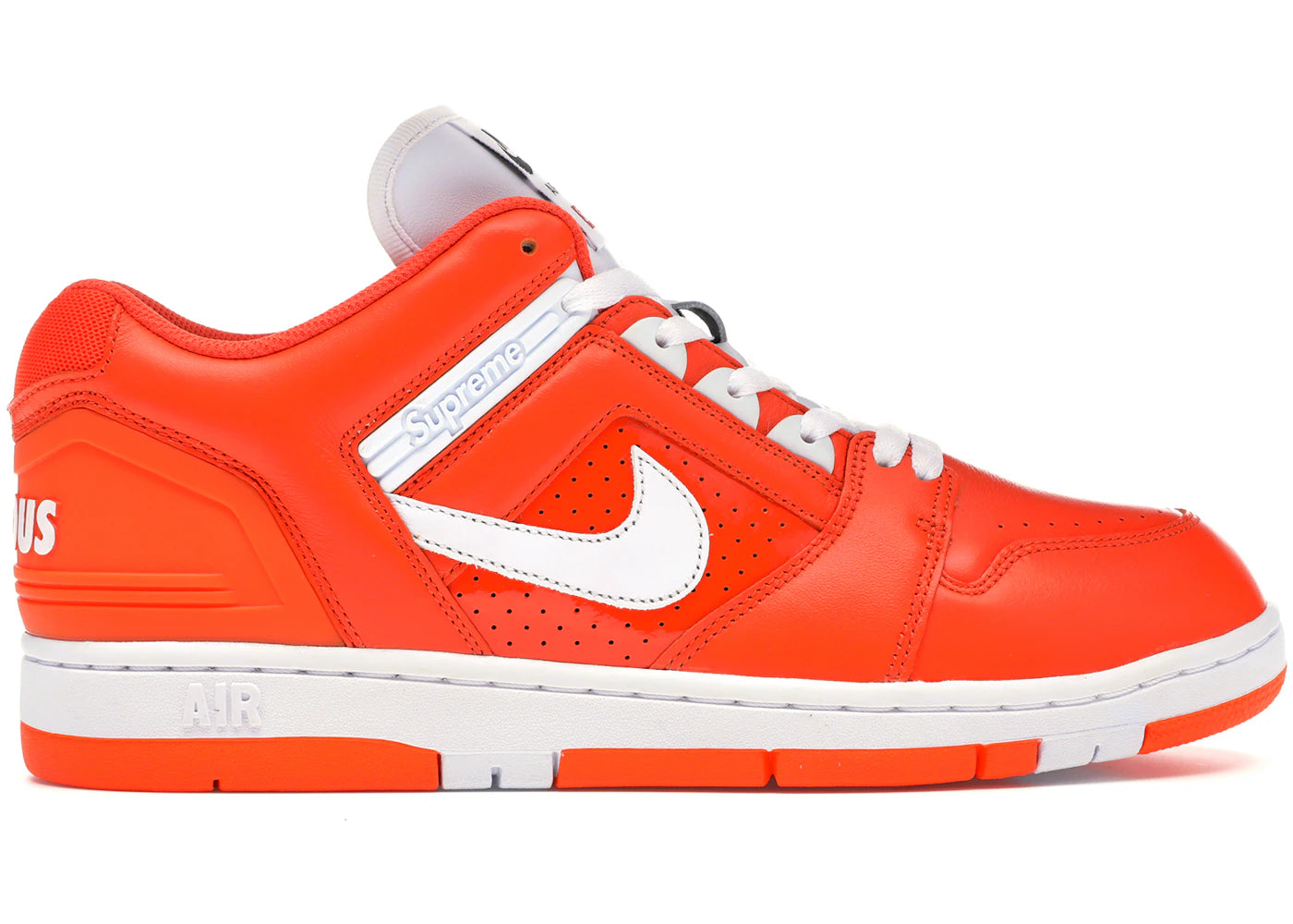 nike sb air force 2 low supreme orange