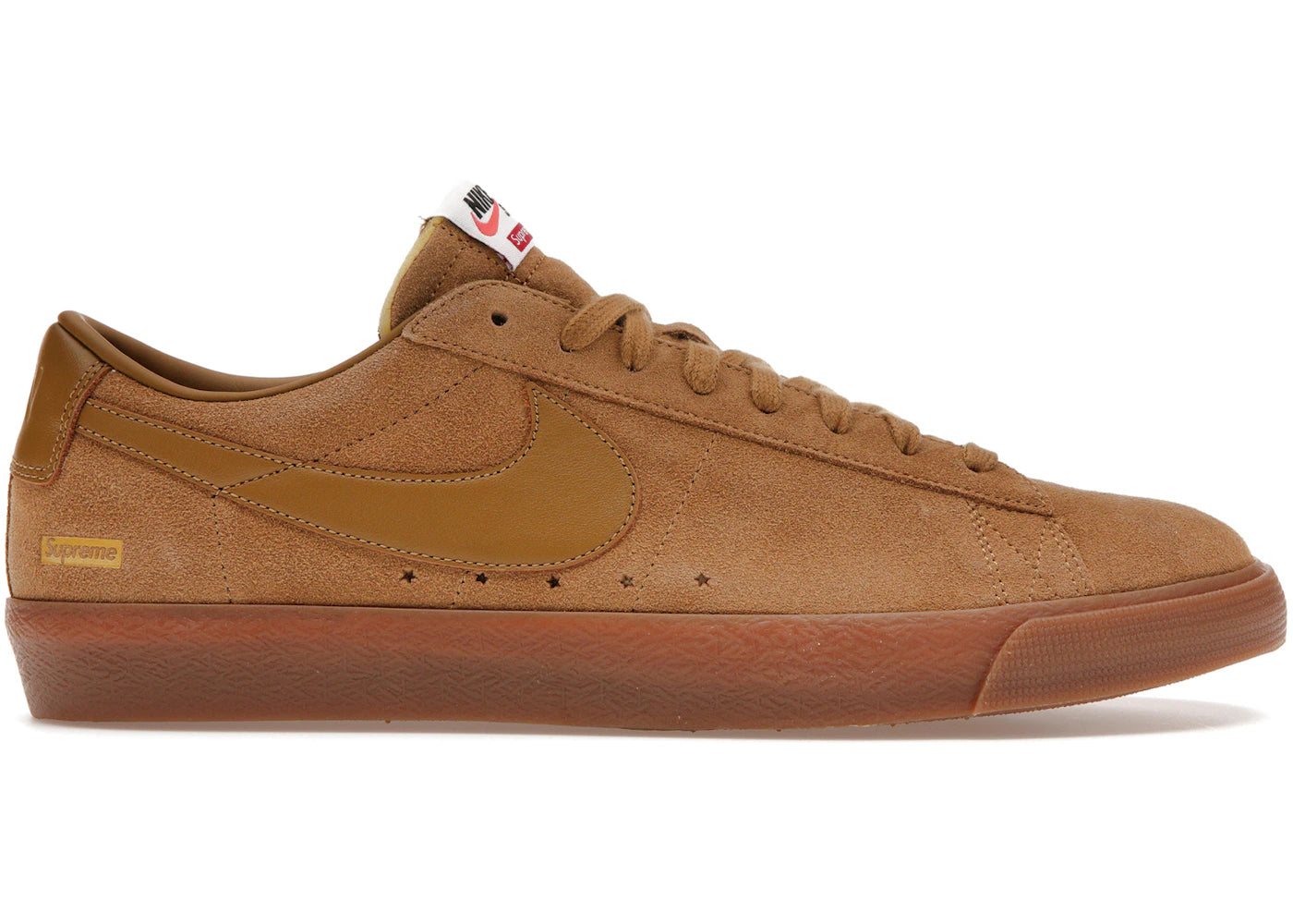 nike sb blazer low gt supreme golden beige