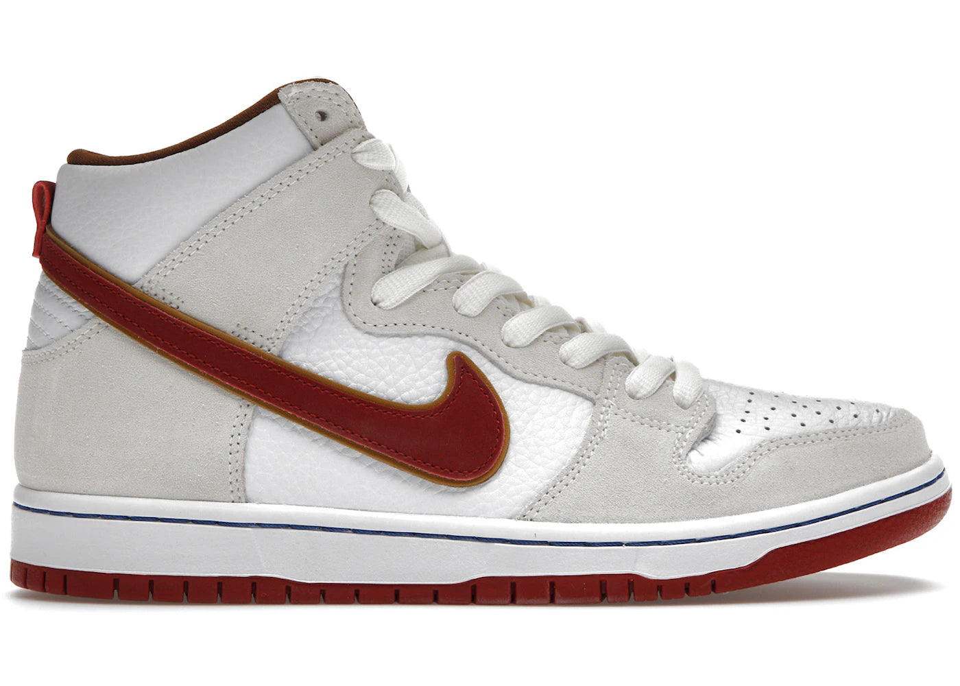 Nike Sb Dunk High Sail Bright Crimson