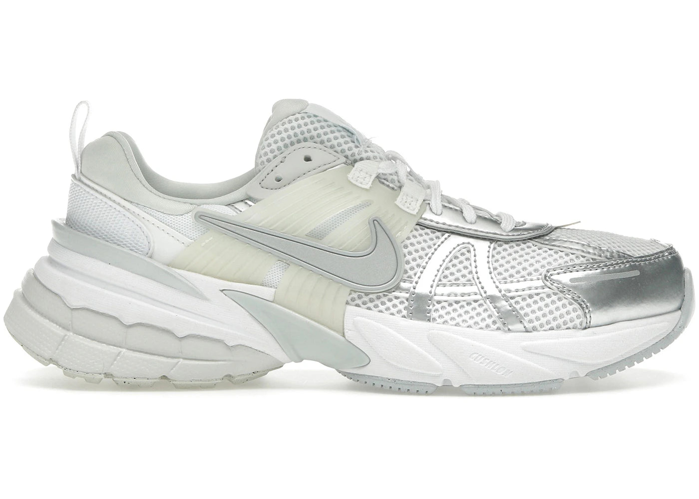 Nike V2K Run Metallic Silver White (Women'S)