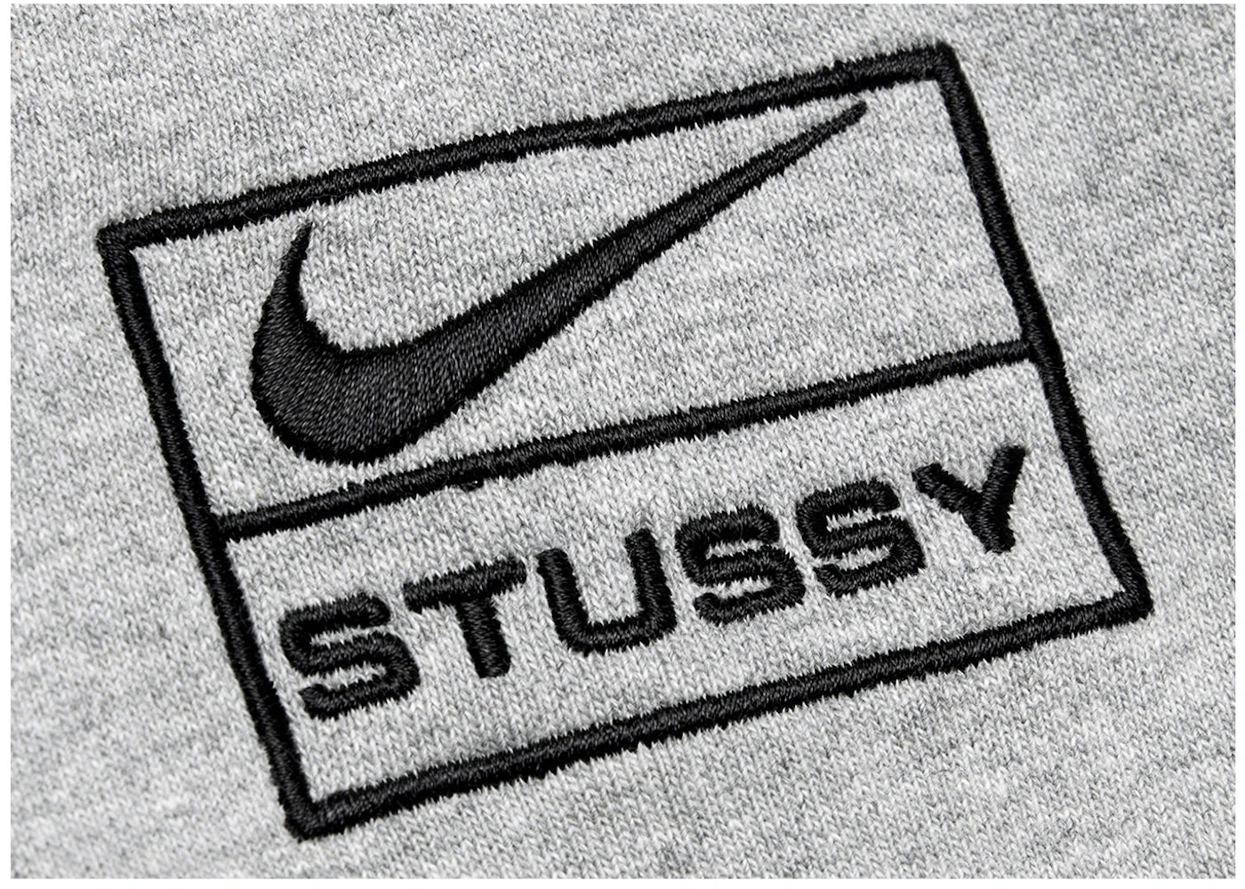 nike x stussy crew fleece grey
