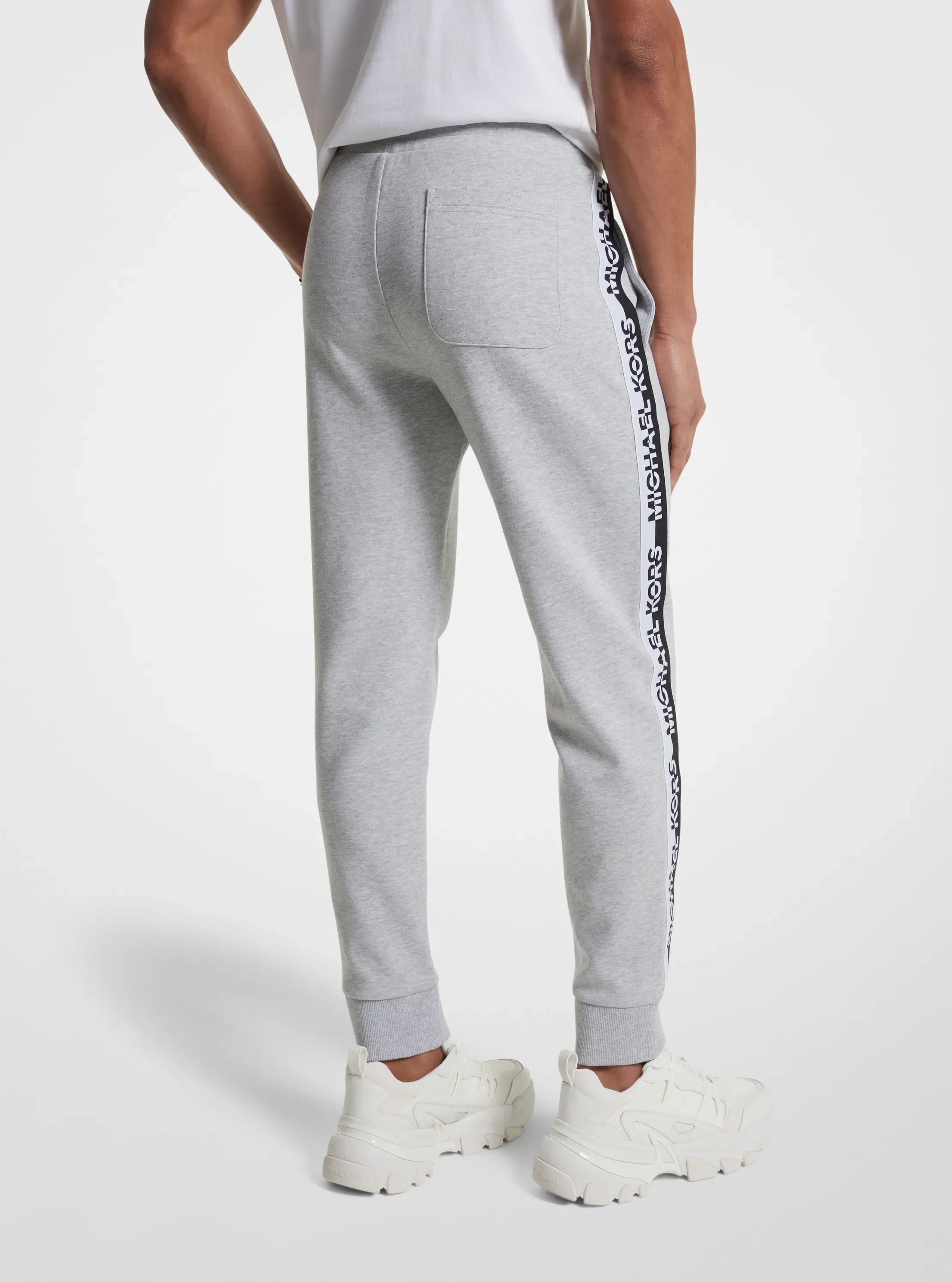 Michael Kors Logo Tape Cotton Blend Joggers HEATHER GREY