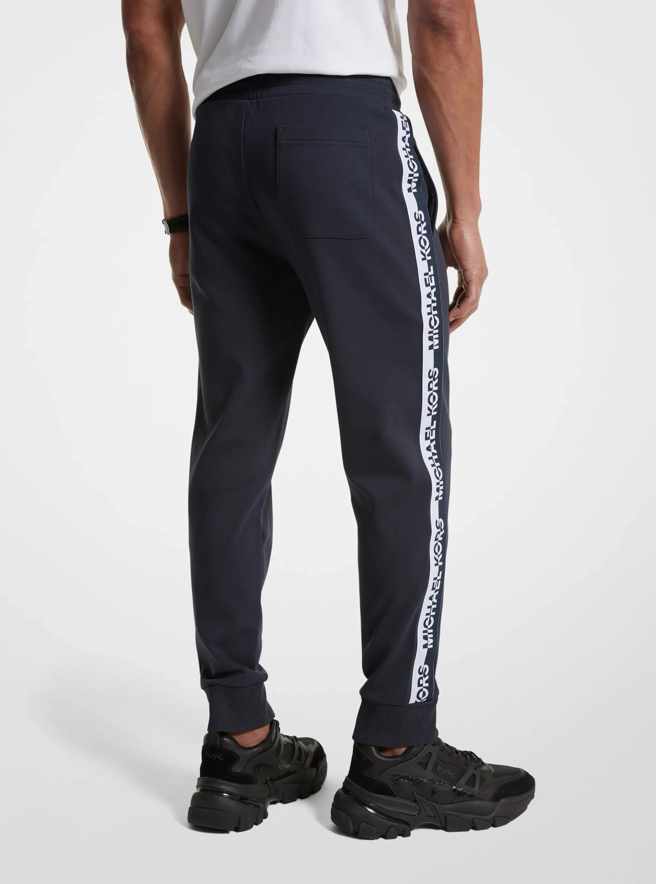 Michael Kors Logo Tape Cotton Blend Joggers MIDNIGHT