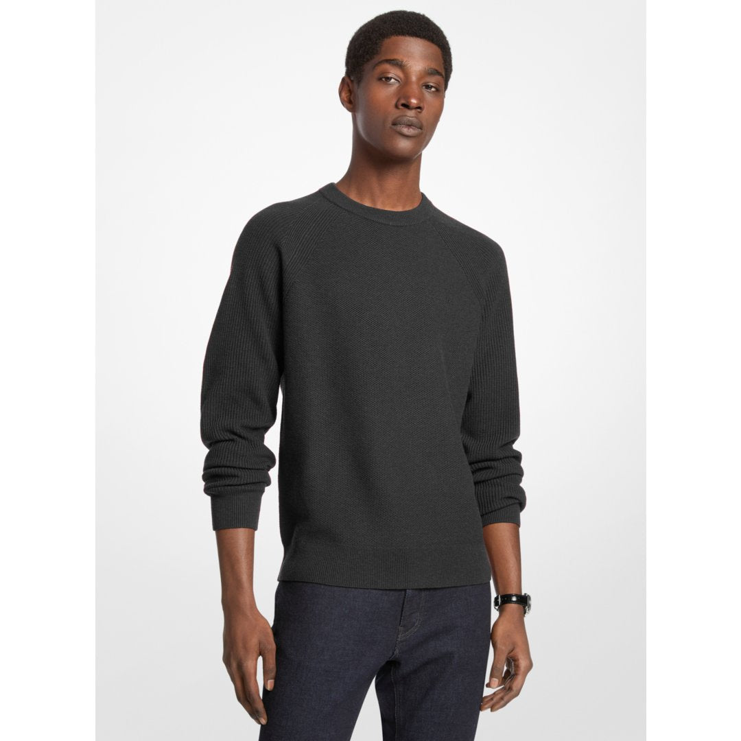 Michael Kors Wool Blend Crewneck Sweater BLACK
